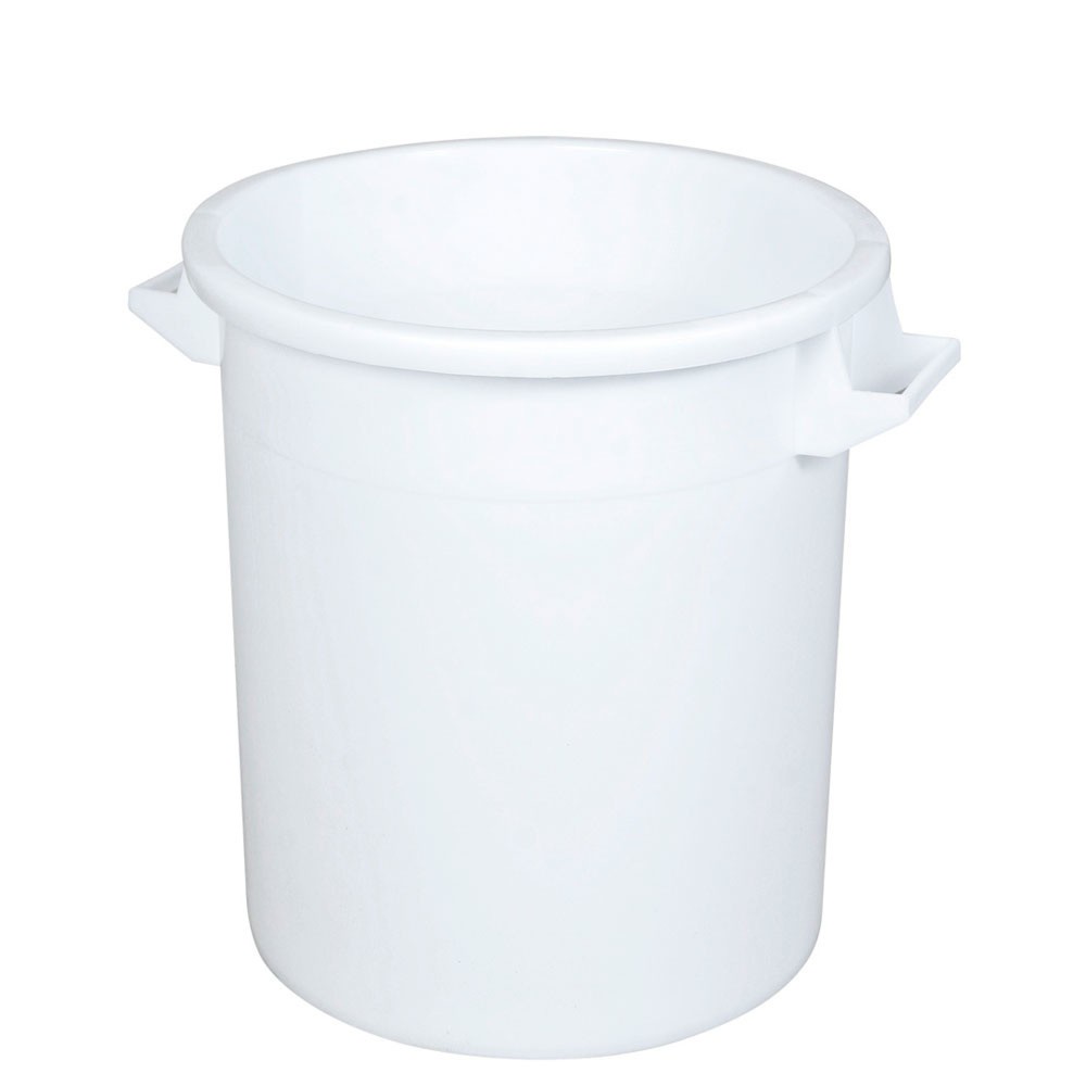 Produktabbildung: Rundtonne, Ø oben/unten 450/360 mm, Höhe 480 mm, 50 Liter, weiss