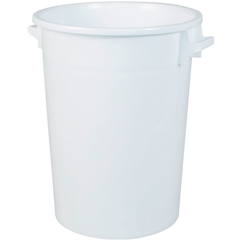 Produktabbildung: Rundtonne, Ø oben/unten 520/415 mm, Höhe 670 mm, 100 Liter, weiss