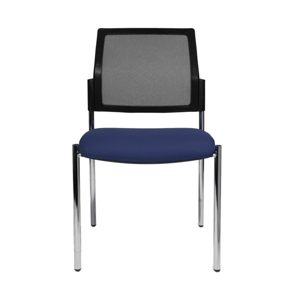 Produktabbildung: Topstar® Besucherstuhl  BtoB 10 mit Netz-Rückenlehne + 4 Fuss Gestell, royalblau