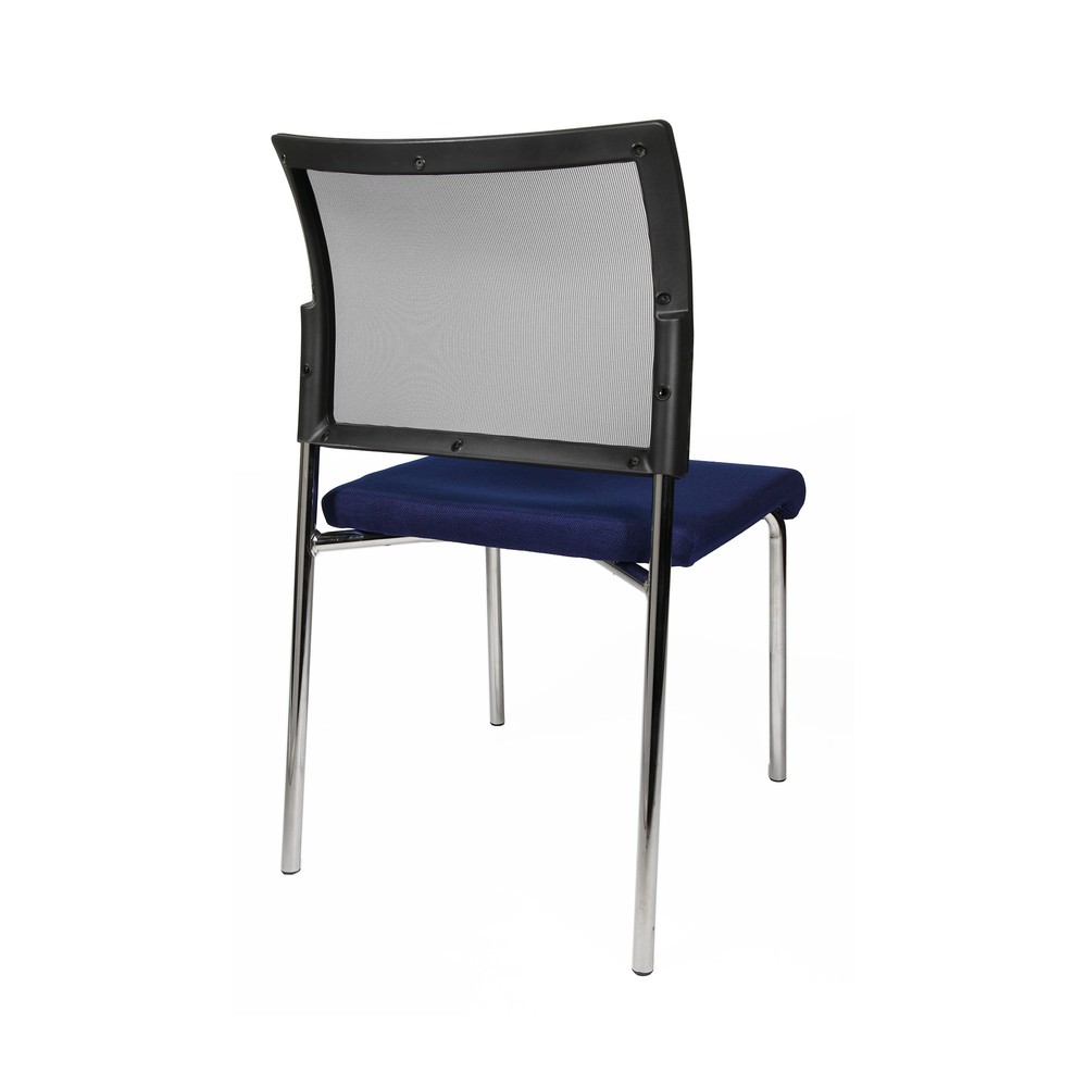 Produktabbildung Nr. 3: Topstar® Besucherstuhl Classic mit Netz-Rückenlehne + 4 Fuss Gestell, blau