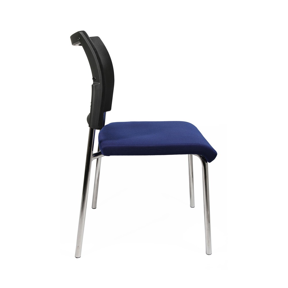 Produktabbildung Nr. 4: Topstar® Besucherstuhl Classic mit Netz-Rückenlehne + 4 Fuss Gestell, blau