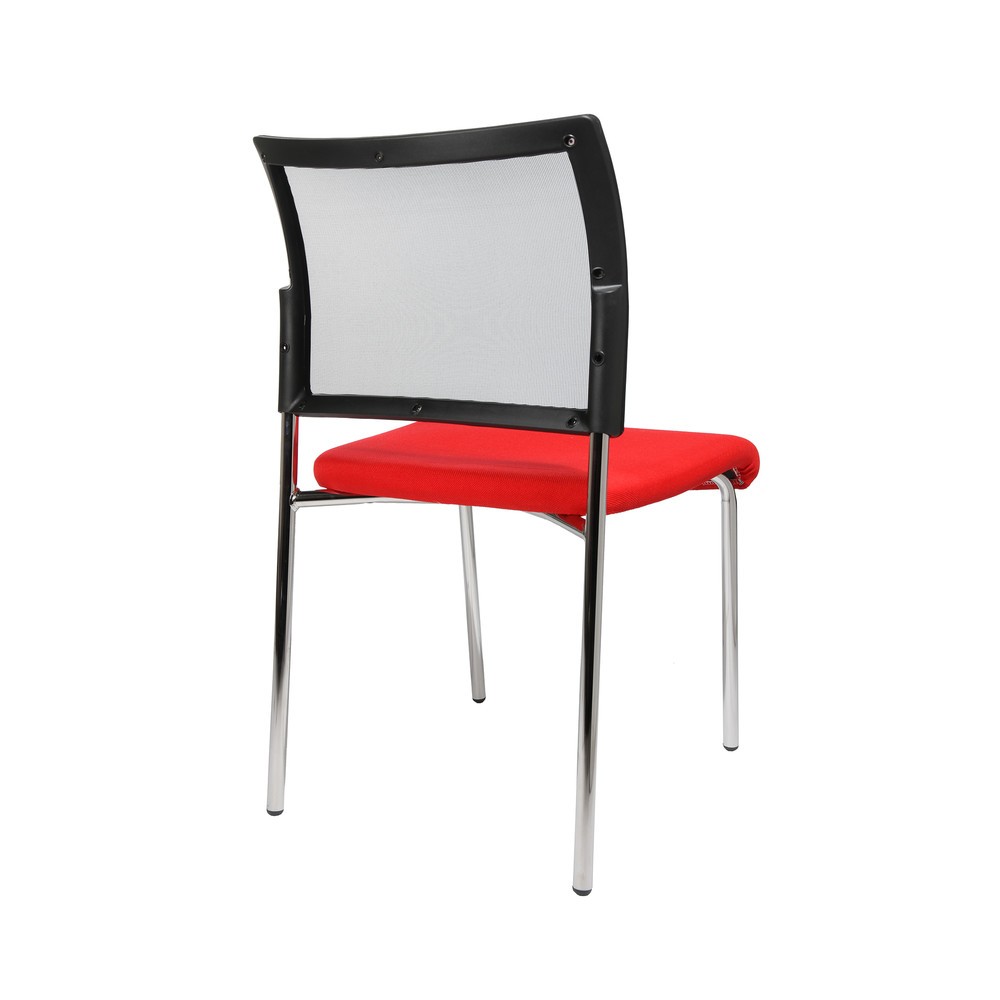 Produktabbildung Nr. 3: Topstar® Besucherstuhl Classic mit Netz-Rückenlehne + 4 Fuss Gestell, rot