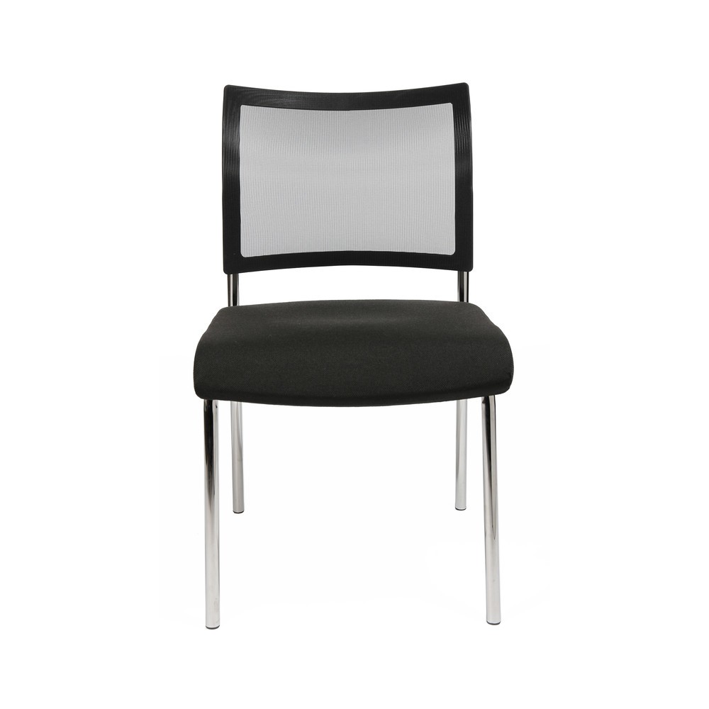 Produktabbildung Nr. 2: Topstar® Besucherstuhl Classic mit Netz-Rückenlehne + 4 Fuss Gestell, schwarz