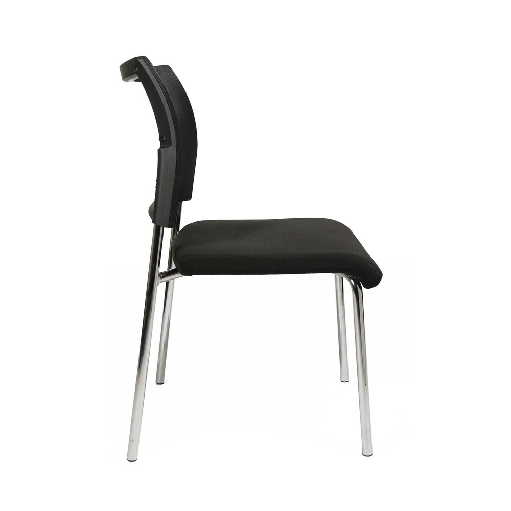 Produktabbildung Nr. 4: Topstar® Besucherstuhl Classic mit Netz-Rückenlehne + 4 Fuss Gestell, schwarz