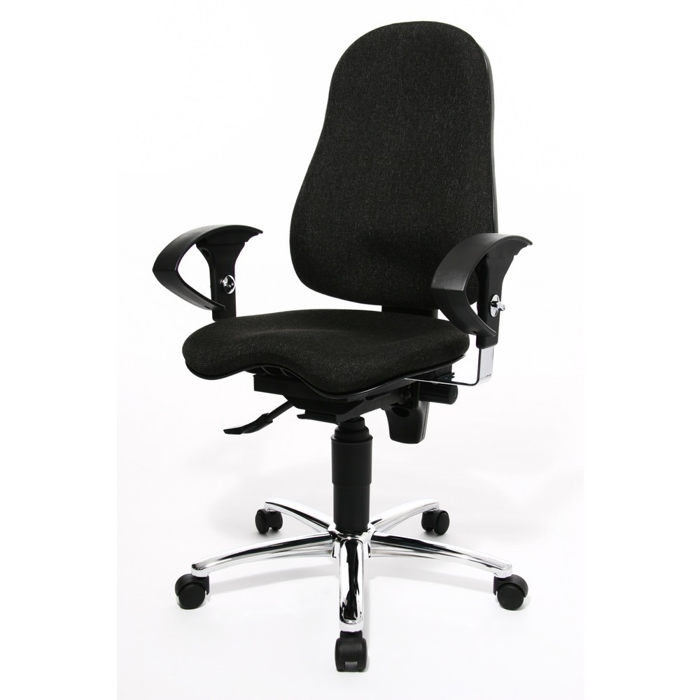 Produktabbildung Nr. 2: Topstar® Bürodrehstuhl Ortho 10, höhenverstellbare Armlehnen, anthrazit