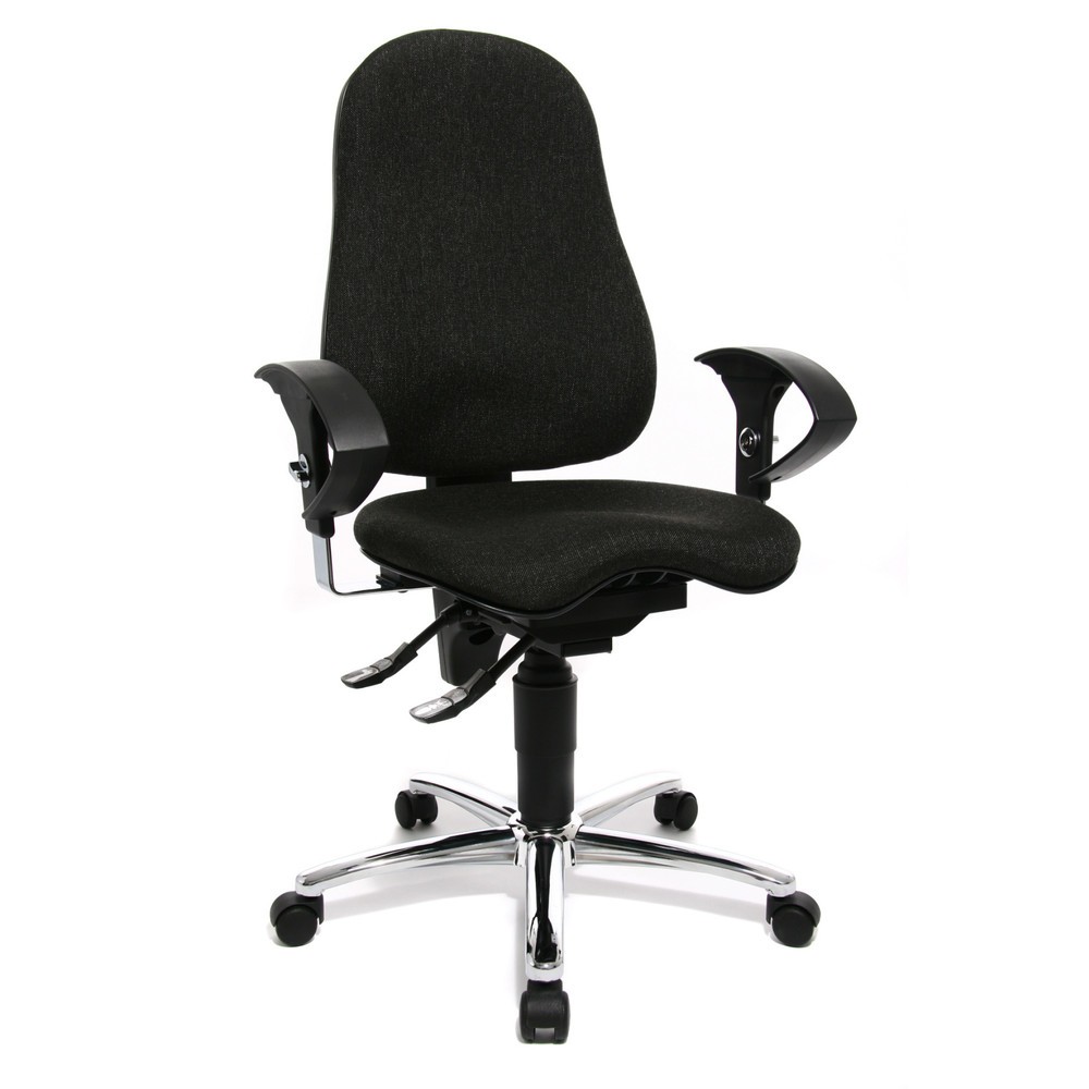 Produktabbildung Nr. 6: Topstar® Bürodrehstuhl Ortho 10, höhenverstellbare Armlehnen, anthrazit