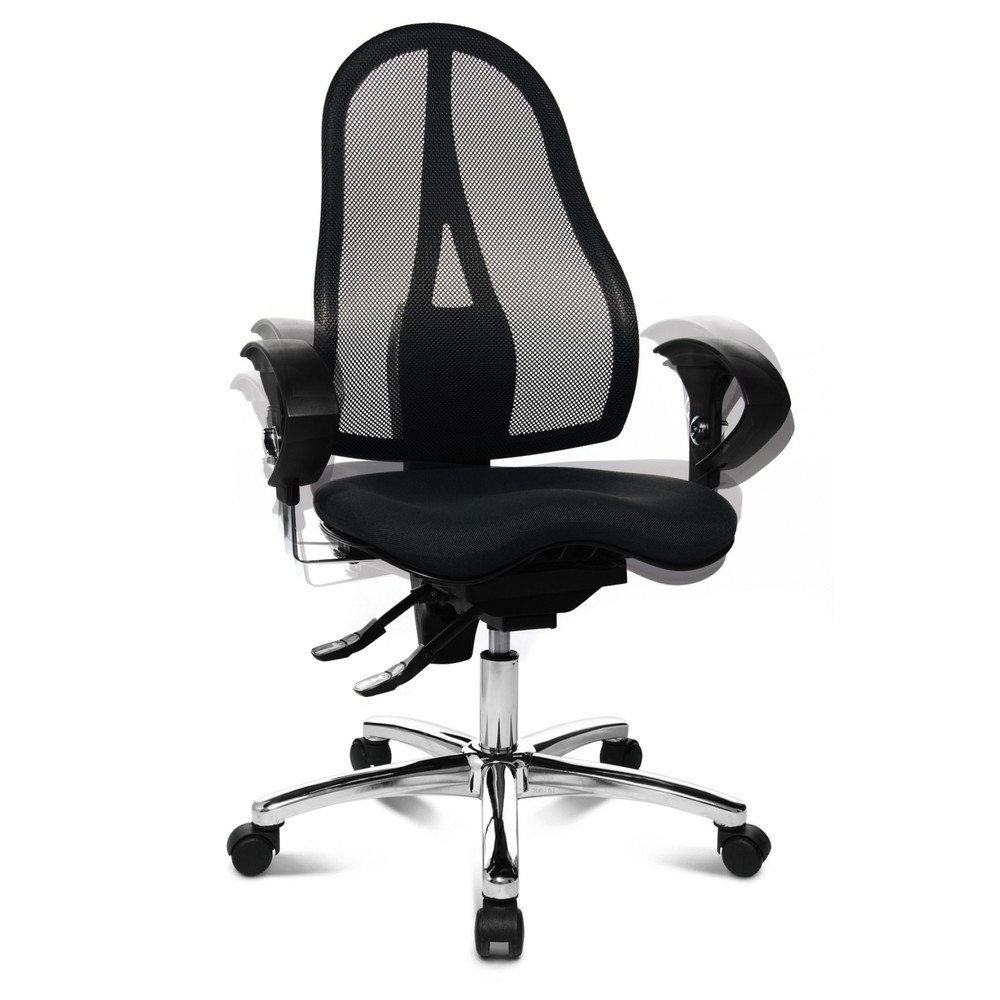 Produktabbildung Nr. 4: Topstar® Bürodrehstuhl Ortho 15, Netzrücken, höhenverstellbare Armlehnen, schwarz