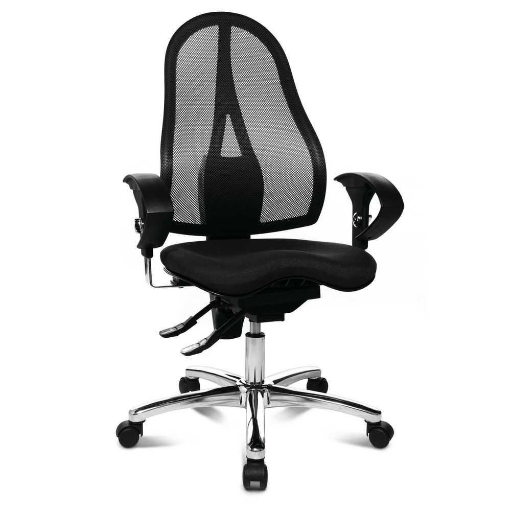 Produktabbildung Nr. 5: Topstar® Bürodrehstuhl Ortho 15, Netzrücken, höhenverstellbare Armlehnen, schwarz