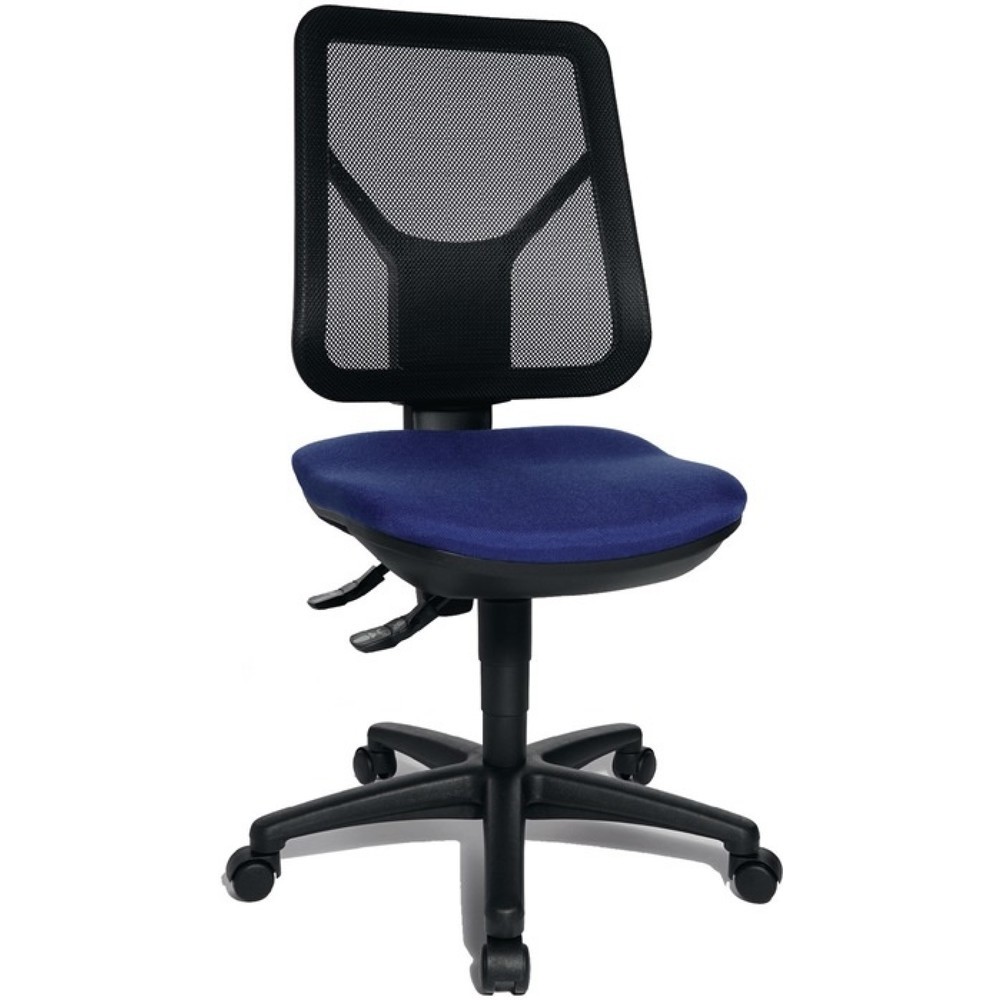 Illustration du produit: Siège de bureau pivotant Topstar®, bleu 430-510 mm, avec soutien lombaire, sans accoudoirs capacité de charge 110 kg