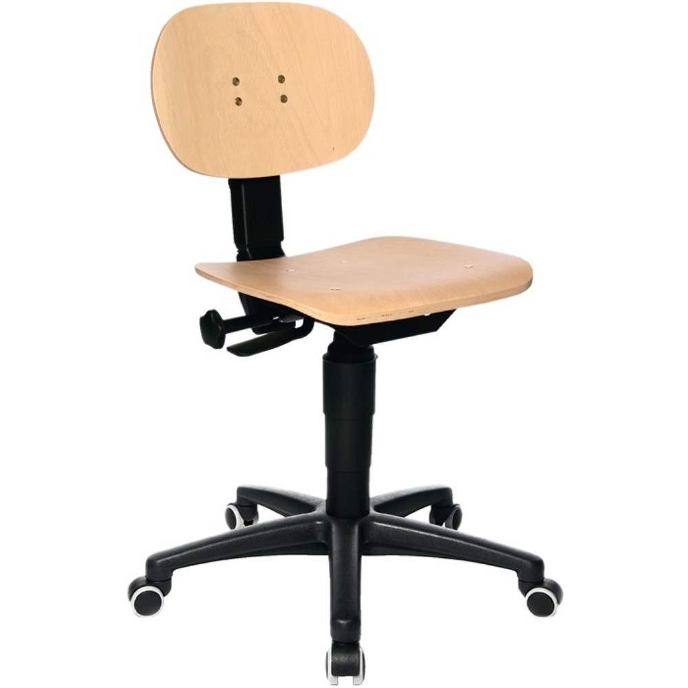 Illustration du produit: Chaise de travail pivotante Topstar® Tec 11, hêtre, roulettes, 420-550 mm
