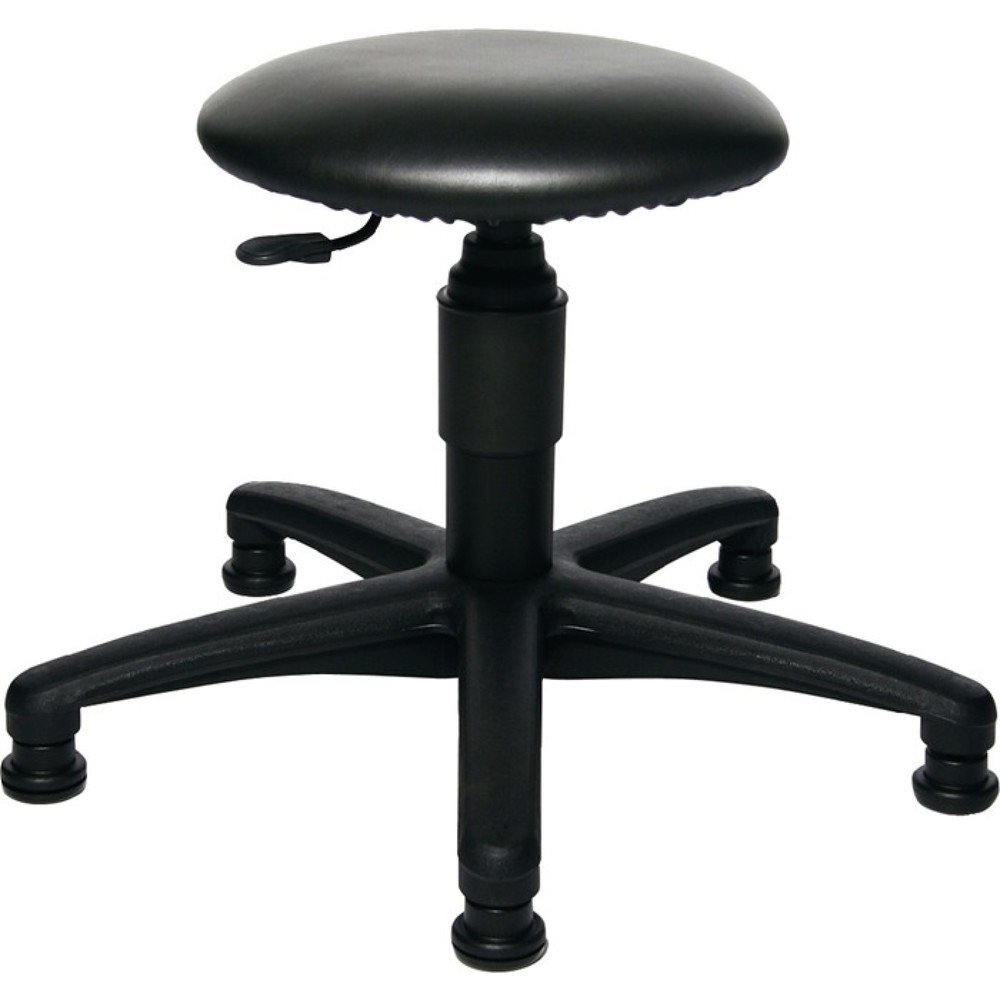 Illustration du produit: Tabouret pivotant Topstar®, rembourrage en similicuir noir, avec patins, hauteur d'assise réglable de 390 à 520 mm