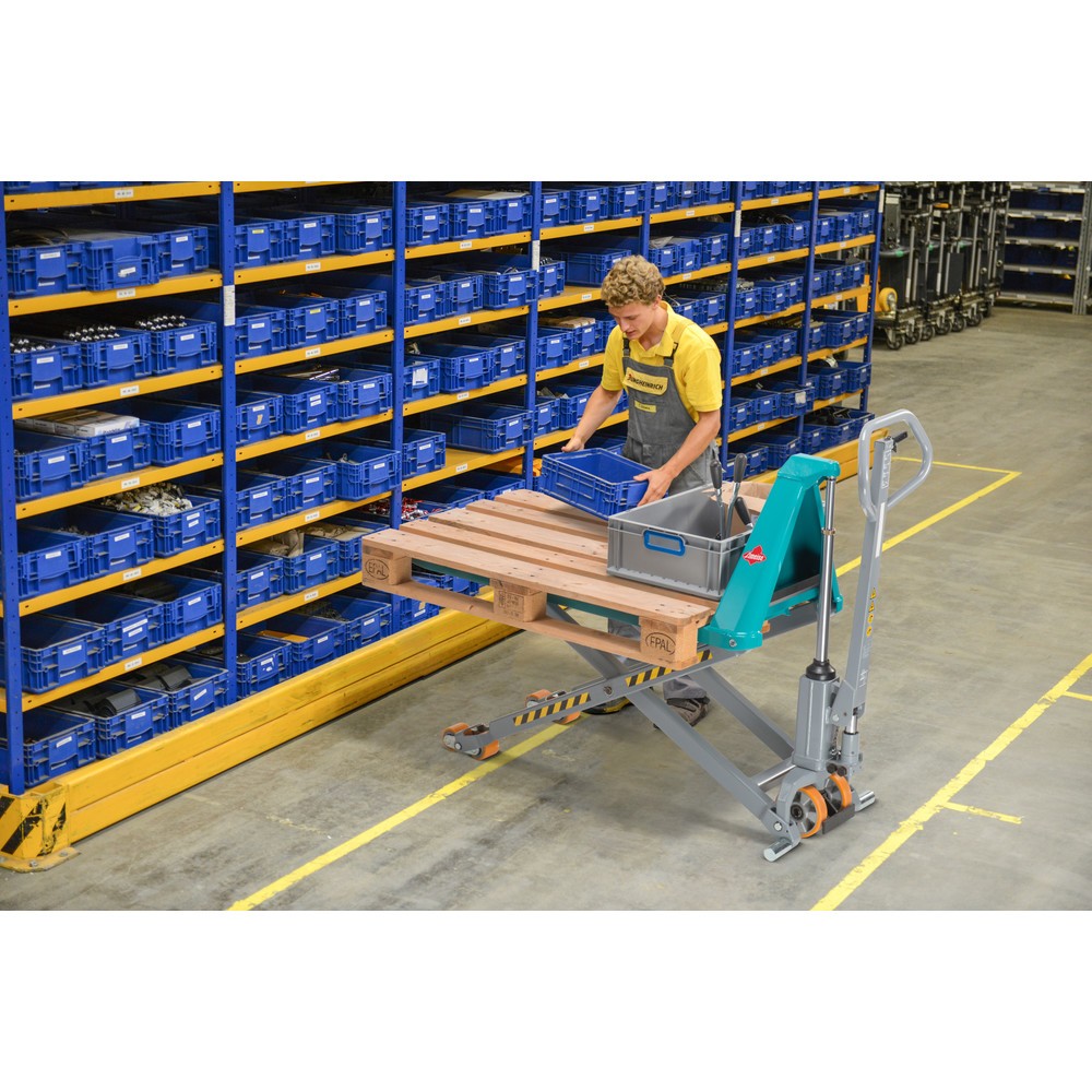 Produktabbildung Nr. 7: Transpalette à ciseaux Ameise® PTM 1.0 avec levée rapide, capacité de charge 1 000 kg, longueur des fourches 2 000 mm, polyuréthane