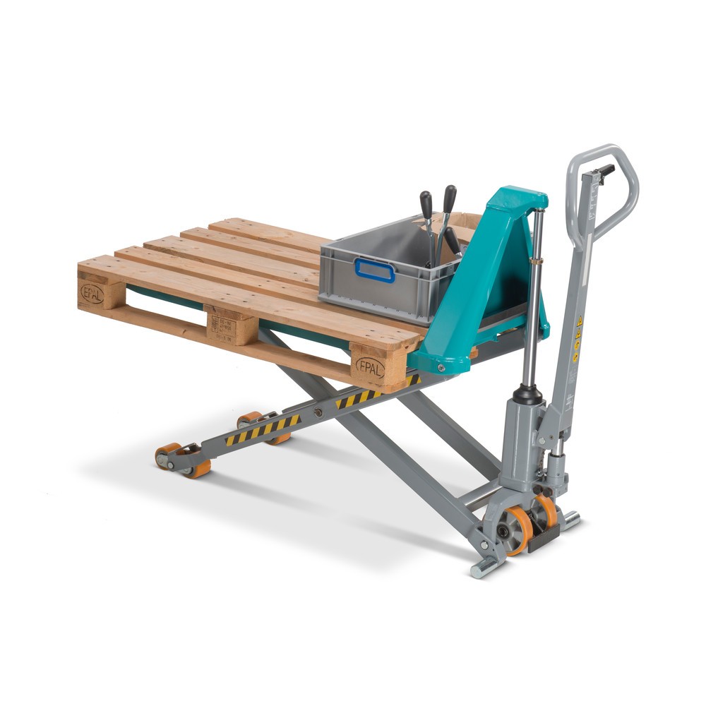 Produktabbildung Nr. 8: Transpalette à ciseaux Ameise® PTM 1.0 avec levée rapide, capacité de charge 1 000 kg, longueur des fourches 2 000 mm, polyuréthane
