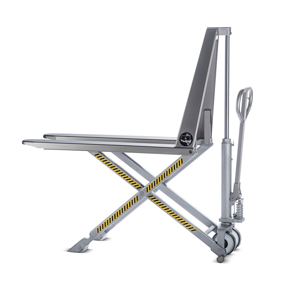 Produktabbildung Nr. 5: Transpalette à ciseaux en acier inoxydable INOX avec levée rapide, longueur des fourches 1 200 mm, nylon