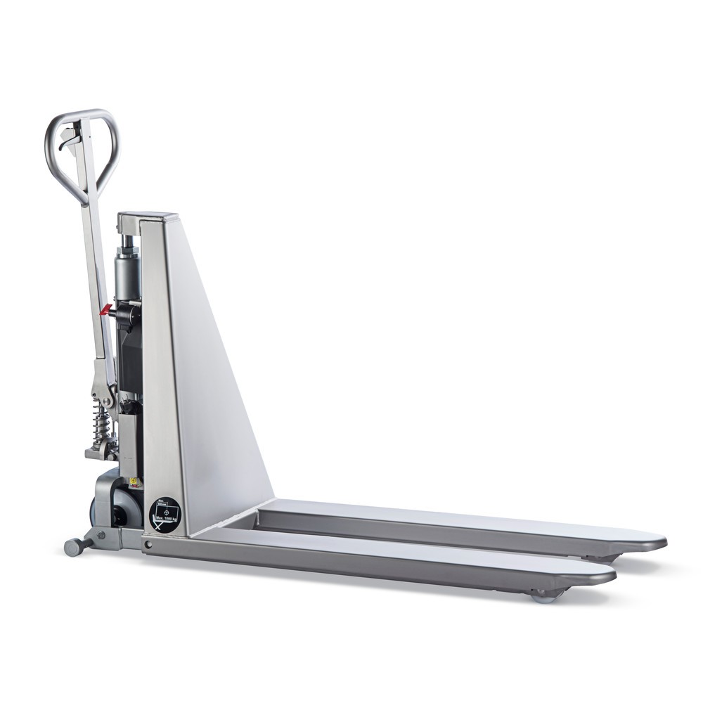 Produktabbildung Nr. 2: Transpalette à ciseaux en acier inoxydable INOX PRO, électrohydraulique, longueur des fourches 1 200 mm, nylon