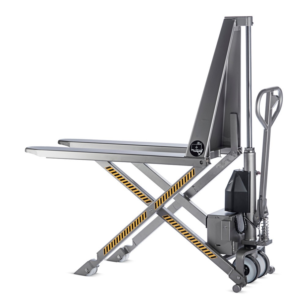Produktabbildung Nr. 3: Transpalette à ciseaux en acier inoxydable INOX PRO, électrohydraulique, longueur des fourches 1 200 mm, nylon
