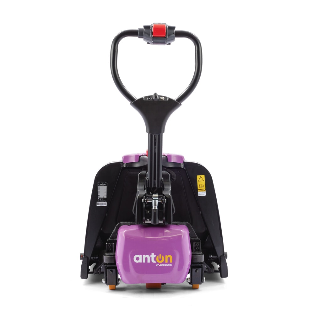 N° de l'image du produit 2 : Transpalette électrique AntOn par Jungheinrich PTL 1.5 avec roues de support, capacité de charge 1 500 kg, longueur de fourche 1.150 mm