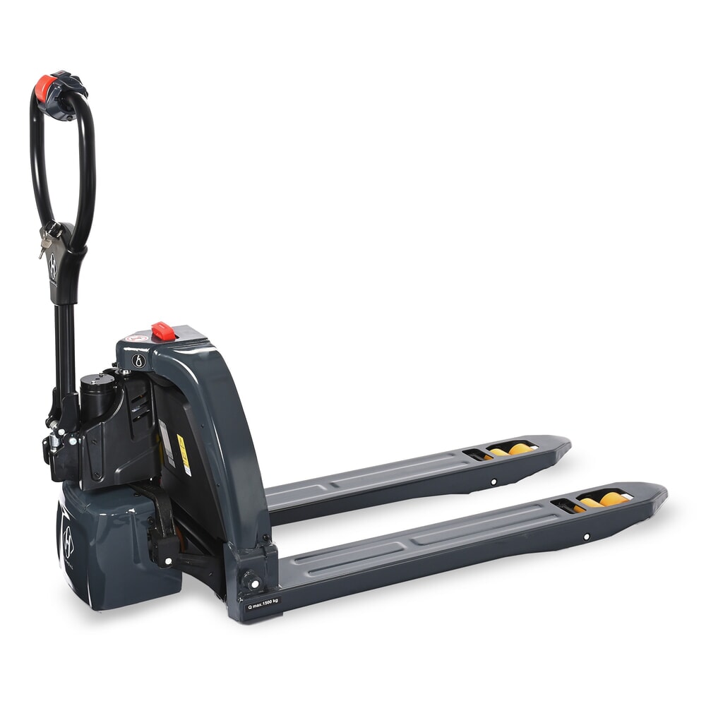 Illustration du produit: Transpalette électrique HEMMDAL PTE 1.5, capacité de charge 1 500 kg, longueur des fourches 1 150 mm