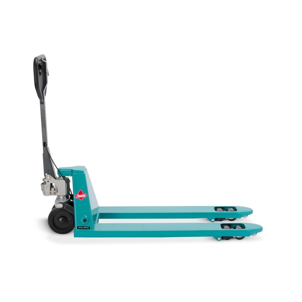 Produktabbildung Nr. 3: Transpalette manuel Ameise® PTM 2.5 avec frein à main, capacité de charge 2 500 kg, longueur des fourches 1 150 mm, caoutchouc plein / polyuréthane, galets tandem