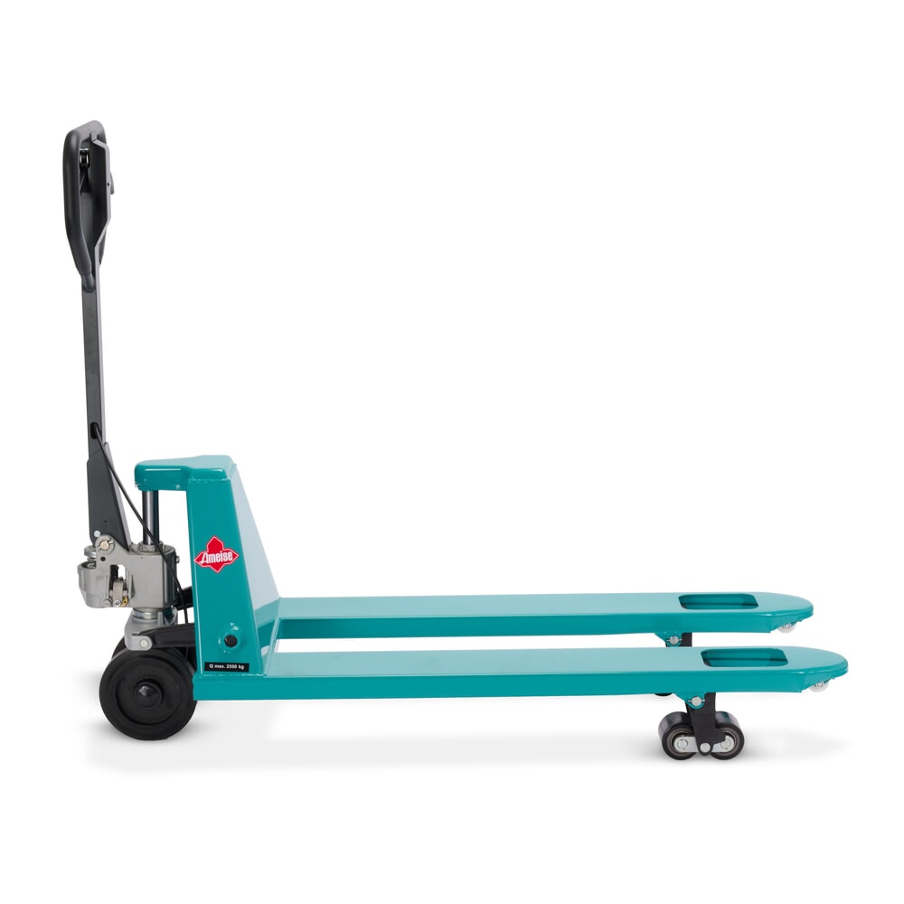 Produktabbildung Nr. 5: Transpalette manuel Ameise® PTM 2.5 avec frein à main, capacité de charge 2 500 kg, longueur des fourches 1 150 mm, caoutchouc plein / polyuréthane, galets tandem