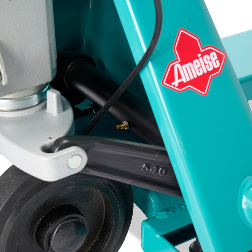 Produktabbildung Nr. 7: Transpalette manuel Ameise® PTM 2.5 avec frein à main, capacité de charge 2 500 kg, longueur des fourches 1 150 mm, caoutchouc plein / polyuréthane, galets tandem