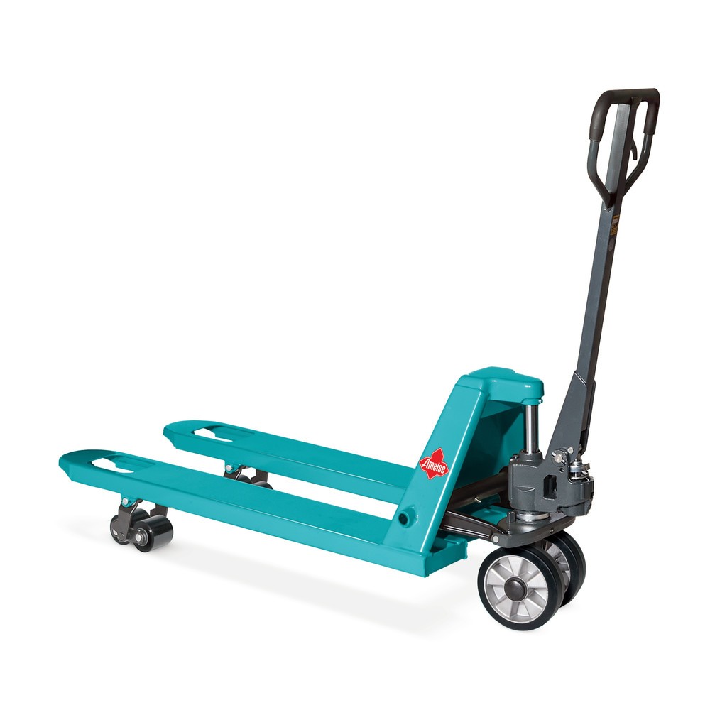 Illustration du produit: Transpalette manuel Ameise® PTM 2.5 avec levée rapide, capacité de charge 2 500 kg, longueur des fourches 1 150 mm, caoutchouc plein / polyuréthane, galets tandem