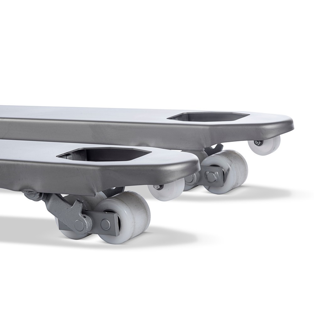 Produktabbildung Nr. 4: Transpalette manuel en acier inoxydable INOX, longueur des fourches 1 130 mm, nylon, galets tandem