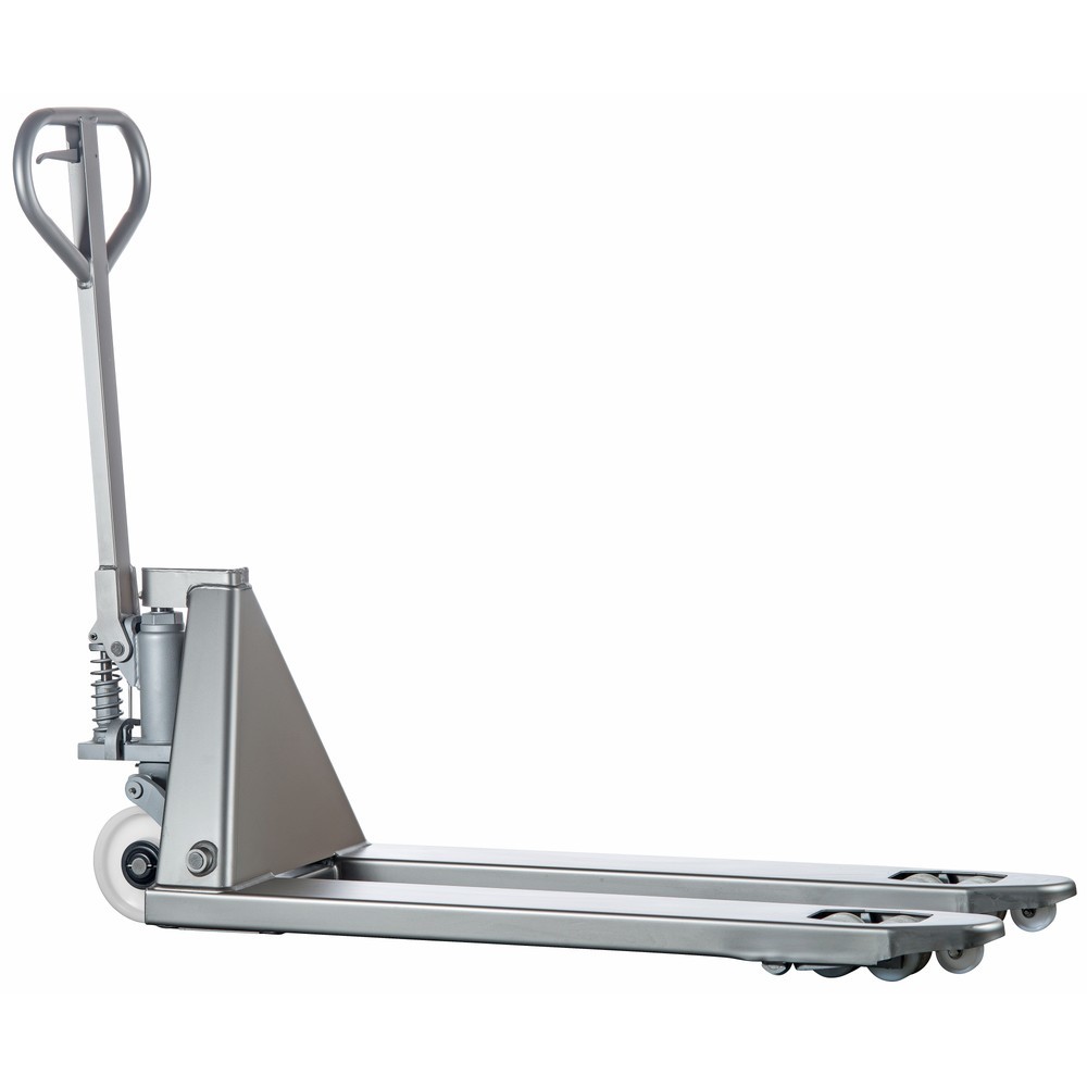 Produktabbildung Nr. 8: Transpalette manuel en acier inoxydable INOX, longueur des fourches 1 130 mm, nylon, galets tandem