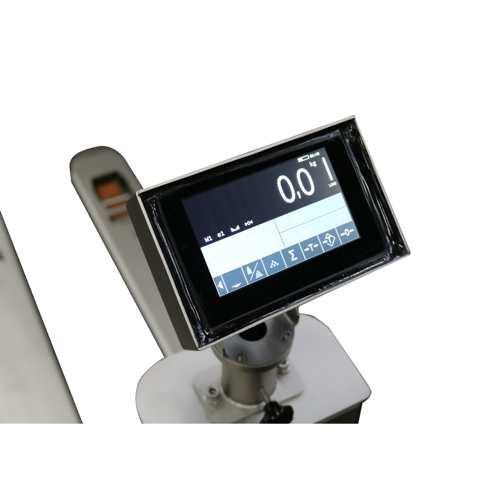Produktabbildung Nr. 2: Ravas Transpalette en acier inoxydable avec balance INOX PRO avec affichage tactile multi-plages, capacité de charge 2 000 kg, longueur des fourches 1 150 mm, polyamide, galets tandem