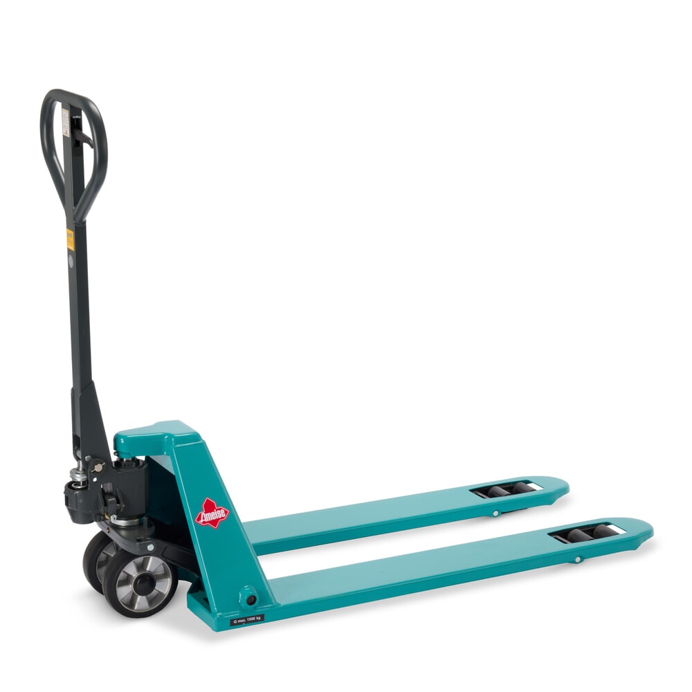 Illustration du produit: Transpalette manuel surbaissé Ameise® PTM 1.5 Low, capacité de charge 1 500 kg, longueur des fourches 1 150 mm, caoutchouc plein / polyuréthane, galets tandem