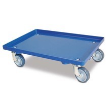 Transportroller für Eurobehälter 600 x 400 mm, geschlossenes Deck