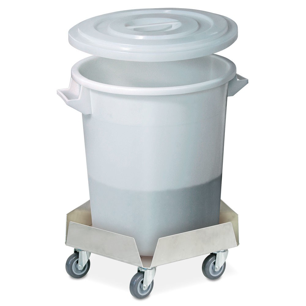 Produktabbildung Nr. 2: Transportroller für Rundtonnen bis 100 Liter, TK 250 kg, Aluminium