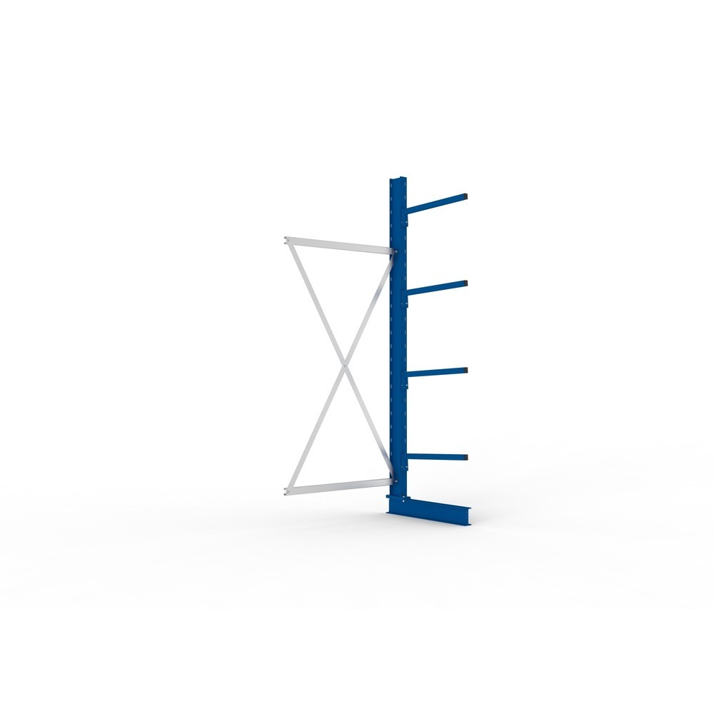 Illustration du produit: Travée auxiliaire de rayonnage cantilever META, unilatéral, capacité de charge par bras 140 kg, H x l x P 2 500 x 1 030 x 810 mm
