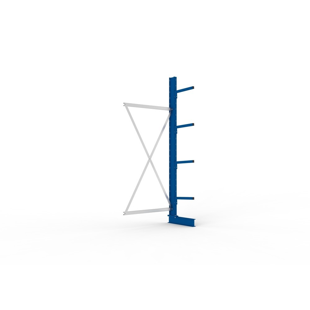 Illustration du produit: Travée auxiliaire de rayonnage cantilever META, unilatéral, capacité de charge par bras 220 kg, H x l x P 2 500 x 1 030 x 610 mm
