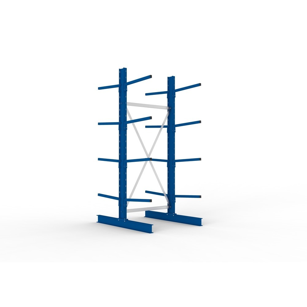 Illustration du produit: Module de base de rayonnage cantilever META, double accès, capacité de charge par bras 140 kg, H x l x P 2 500 x 1 094 x 1 420 mm