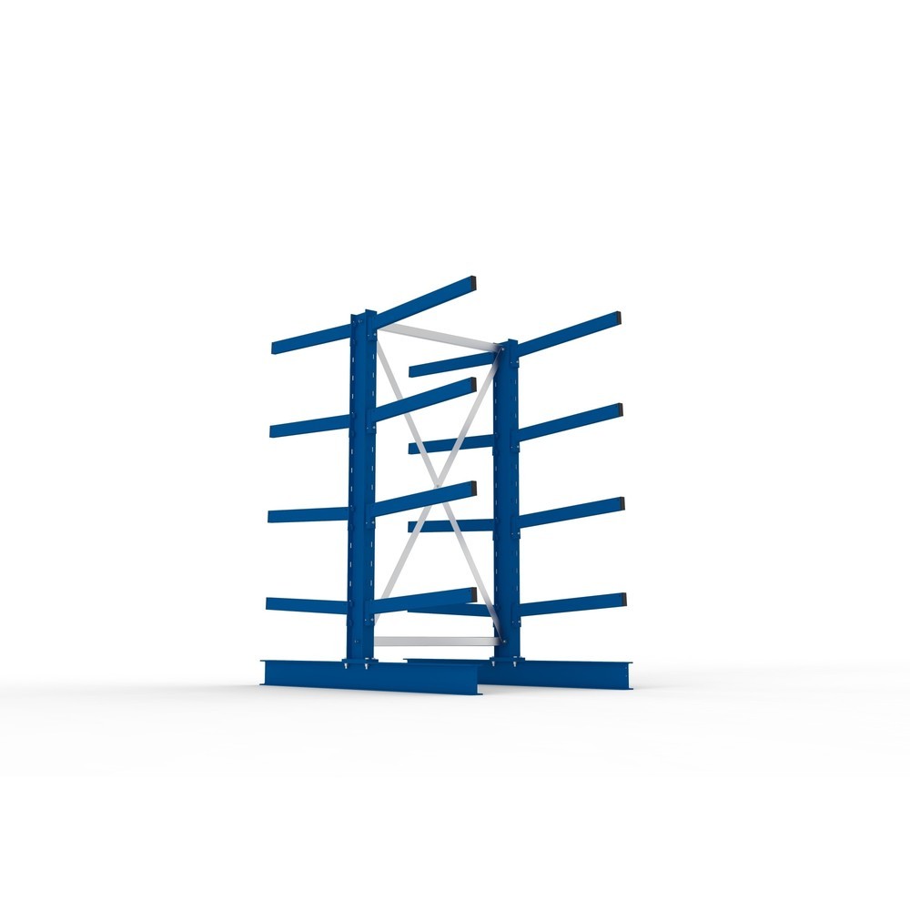 Produktabbildung Nr. 3: Module de base de rayonnage cantilever META, double accès, capacité de charge par bras 250 kg, H x l x P 2 000 x 1 103 x 1 840 mm