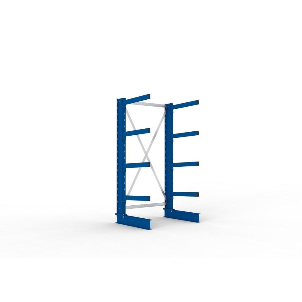 Illustration du produit: Rayonnage cantilever META, module de base, unilatéral, capacité de charge par bras 250 kg, H x l x P 2 000 x 1 103 x 830 mm