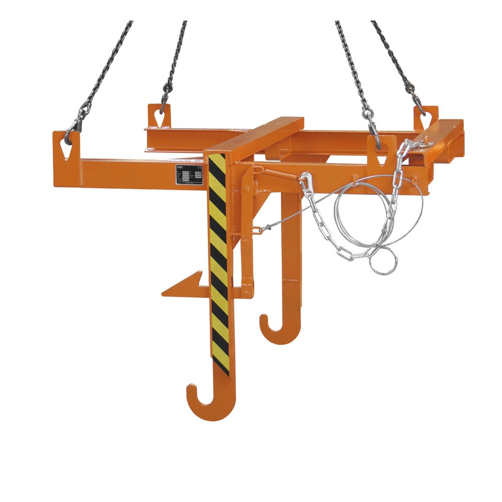 Produktabbildung Nr. 1: Traverse de basculement pour bac pour matériaux de construction Bauer® BBT, peint, jaune-orange