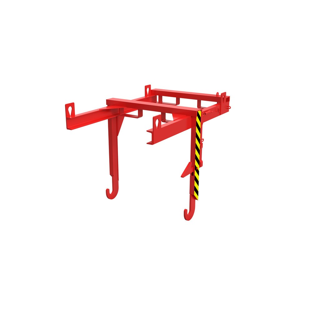 Produktabbildung: Traverse Typ BKT für Bauer® stapelbare Kippbehälter, TK 1.500 kg, Volumen 0,7 m³, RAL 3000 feuerrot