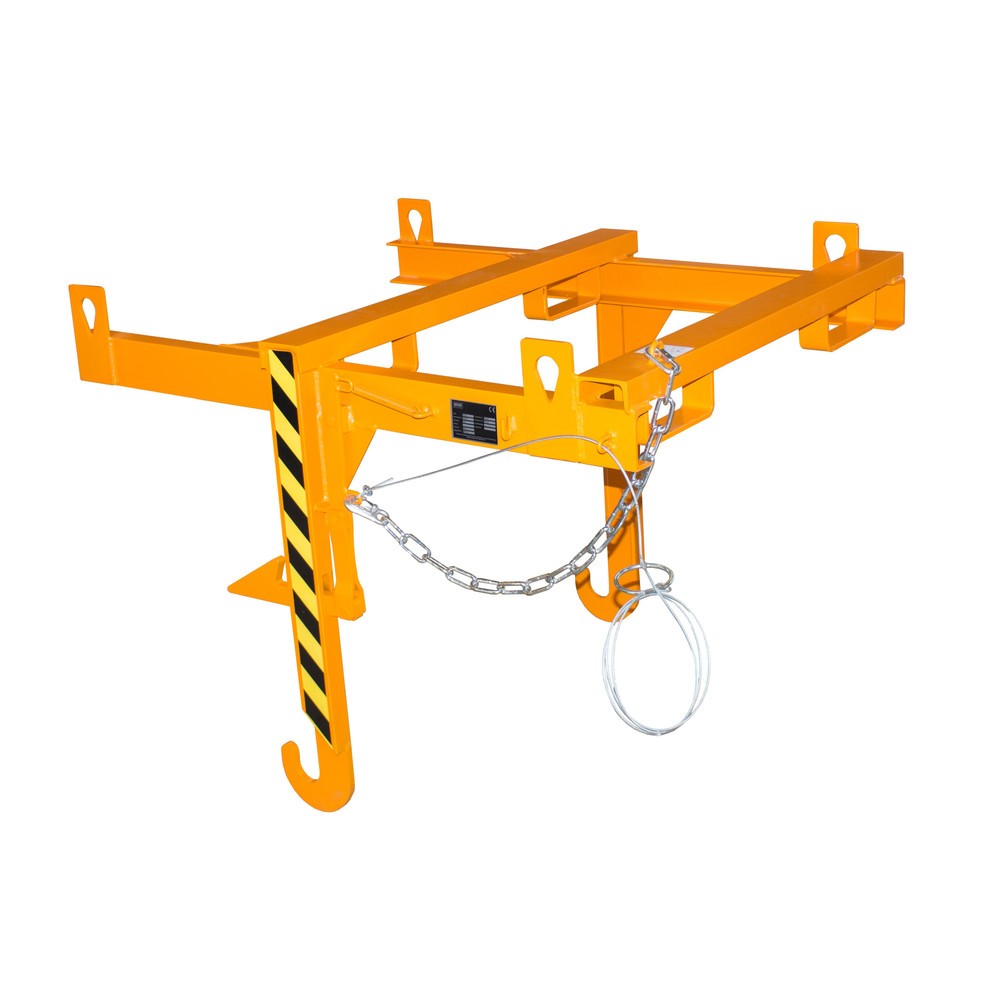 Illustration du produit: Traverse type BKT pour benne basculante empilable, capacité de charge 2 000 kg, volume 0,9 m³, RAL 2000 jaune orange