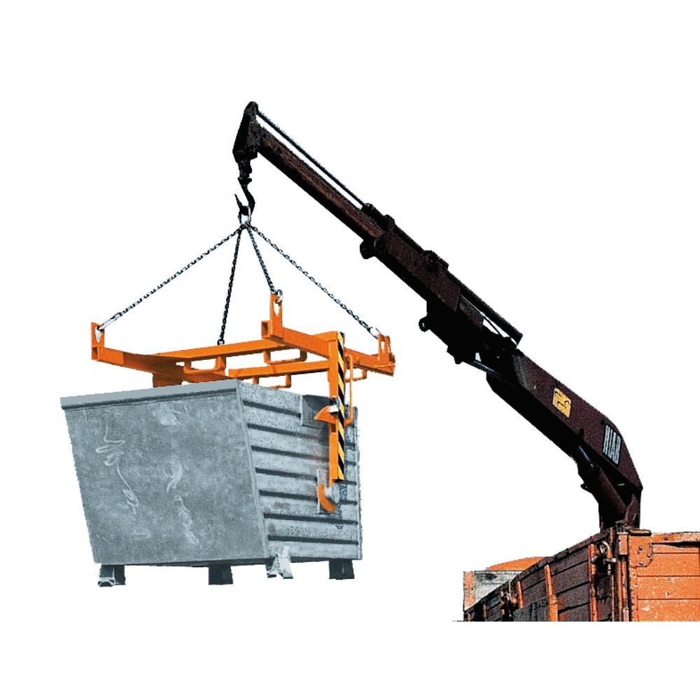 Produktabbildung Nr. 2: Traverse type BKT pour benne basculante empilable, capacité de charge 2 000 kg, volume 0,9 m³, RAL 2000 jaune orange