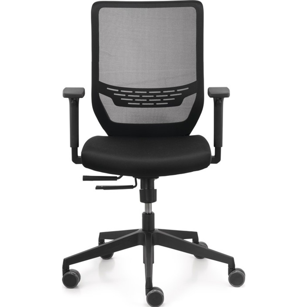 Produktabbildung Nr. 2: Siège de bureau pivotant TREND OFFICE Mesh, noir 410-520 mm, accoudoirs, réglable en largeur et en hauteur, avec système synchrone
