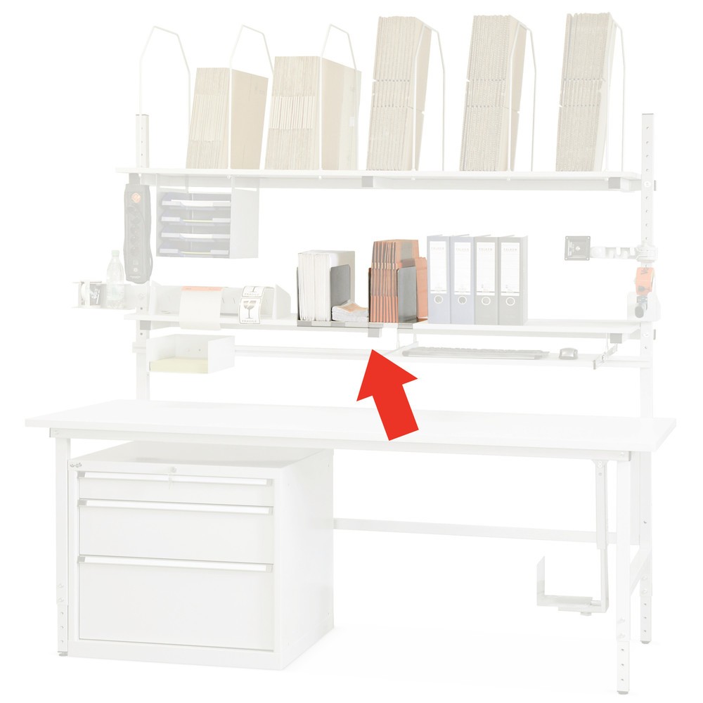 Produktabbildung: Trennbleche für Packtisch, 3 Stück, verzinkt