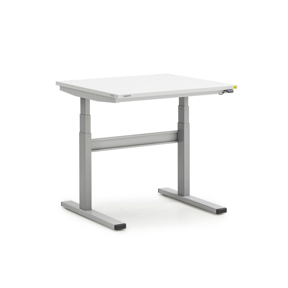 Produktabbildung: TRESTON TED-Arbeitstisch, ESD, elektrisch höhenverstellbar, HxBxT 630-1.270 x 900 x 800 mm