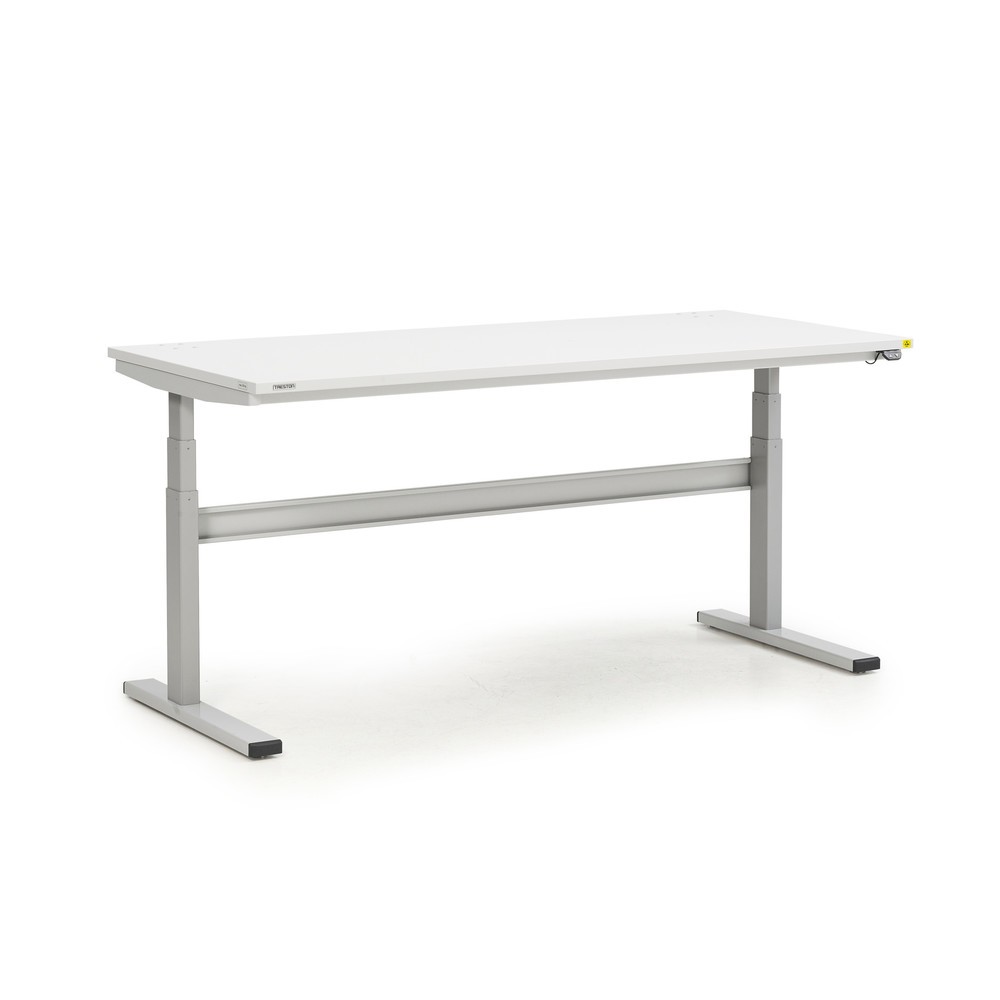 Produktabbildung: TRESTON TED-Arbeitstisch, ESD, elektrisch höhenverstellbar, HxBxT 630-1.270 x 1.800 x 800 mm