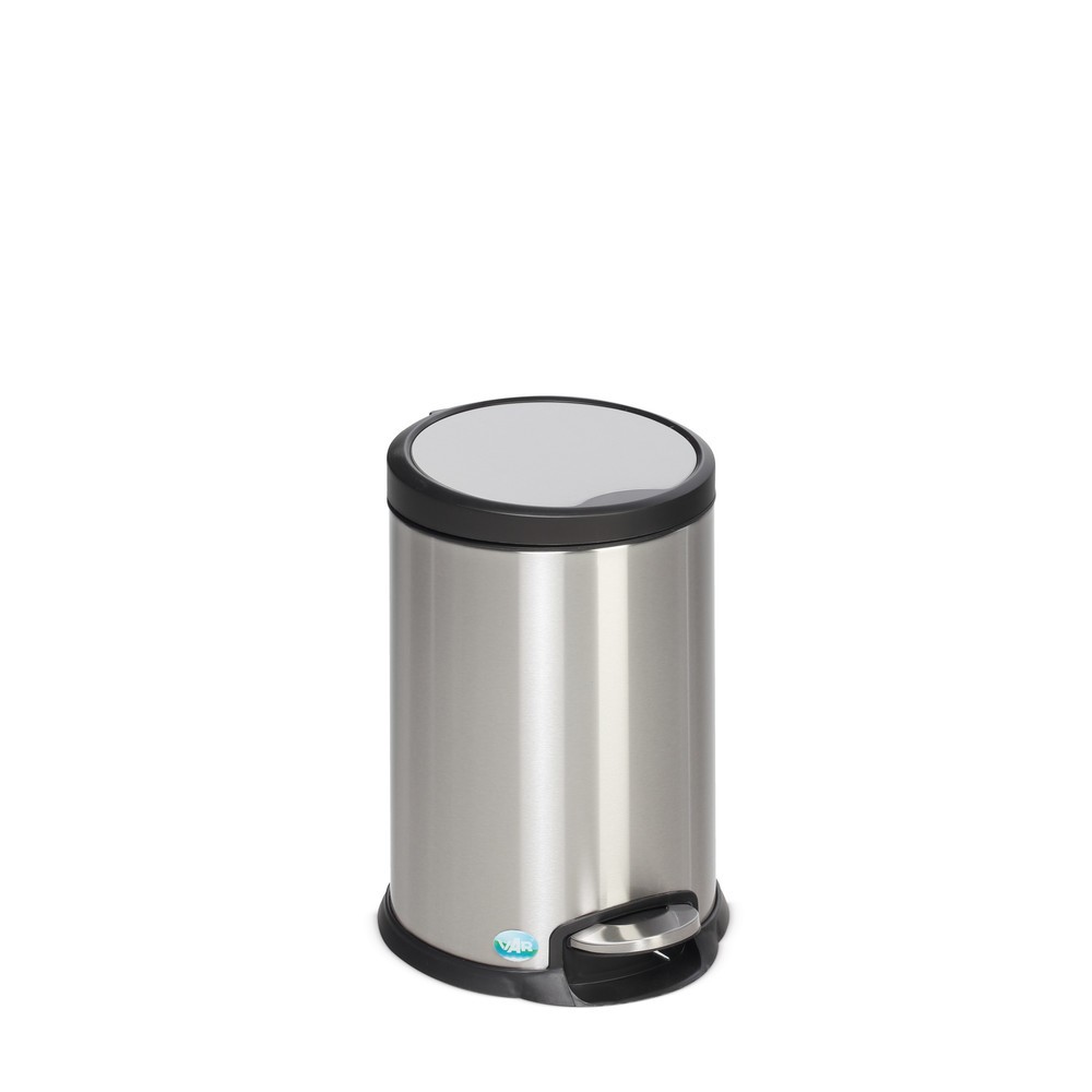 Produktabbildung Nr. 1: VAR® Tret-Abfallsammler aus Edelstahl, 12 Liter, matt