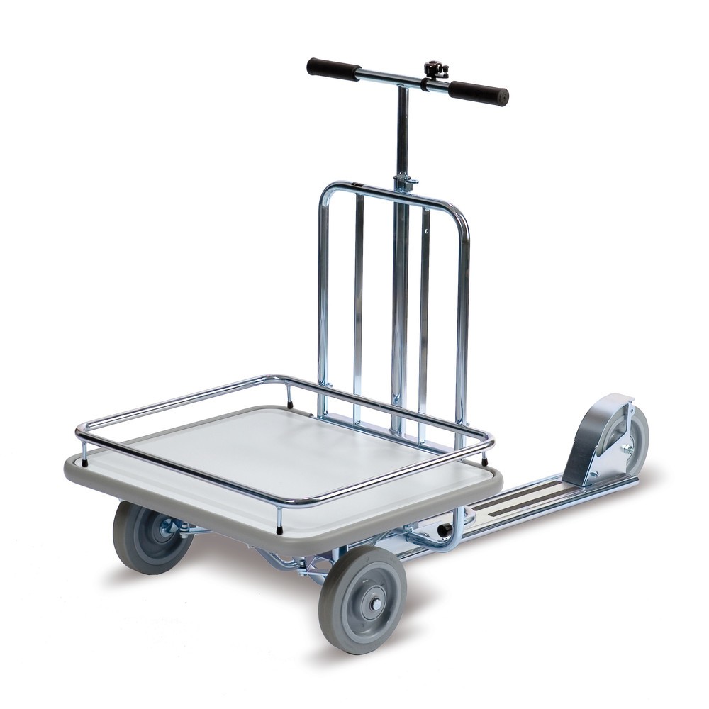 Illustration du produit: Trottinette industrielle PREMIUM Ergobjörn avec surface de chargement, avec cadre