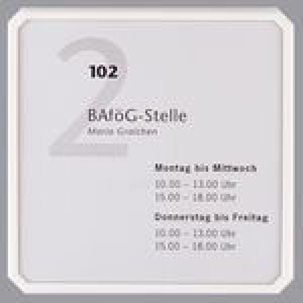 Produktabbildung: Türschild Futur, HxBxT 155 x 155 x 12 mm, reinweiss