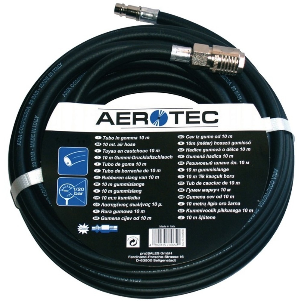 Illustration du produit: Tuyau pour air comprimé D. intérieur 9 mm longueur 10 m raccord DN 7,2 AEROTEC
