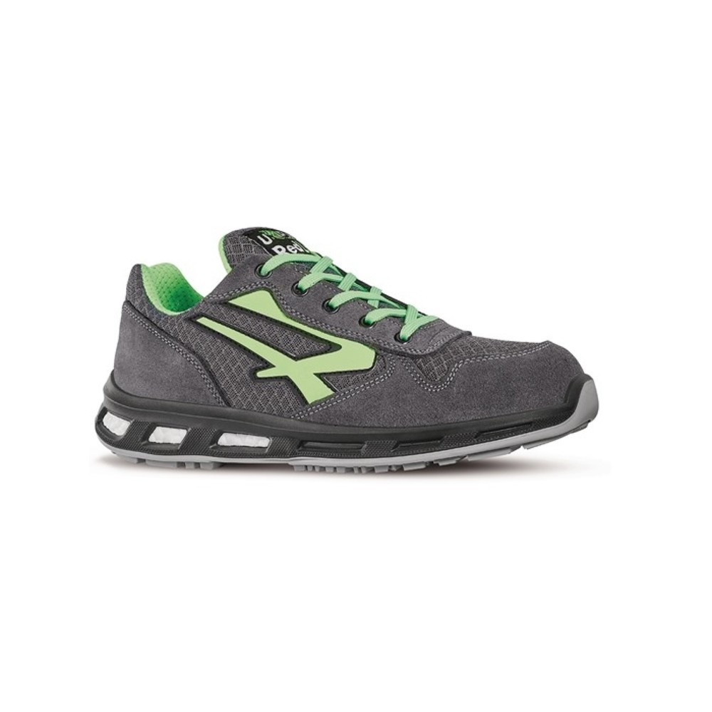 Illustration du produit: U.POWER Sicherheitsschuh Point, S1P SRC EN ISO 20345, Größe 46 grau/grün, Veloursleder/Nylon